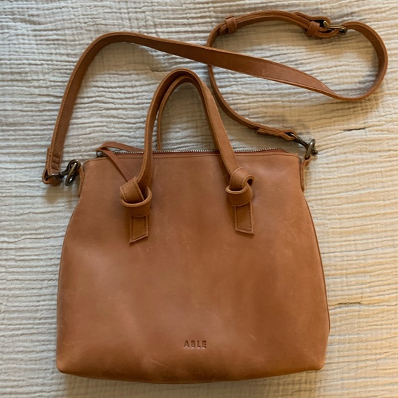 Able Handbags - Genuine Leather Crossbody Bag